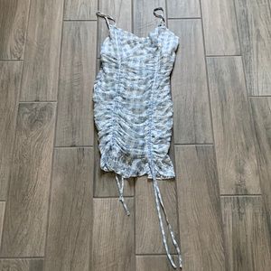 French kiss checkered lace dress